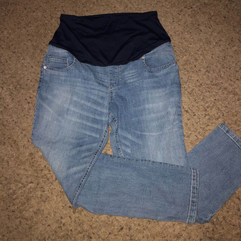 Full belly panel maternity jeans